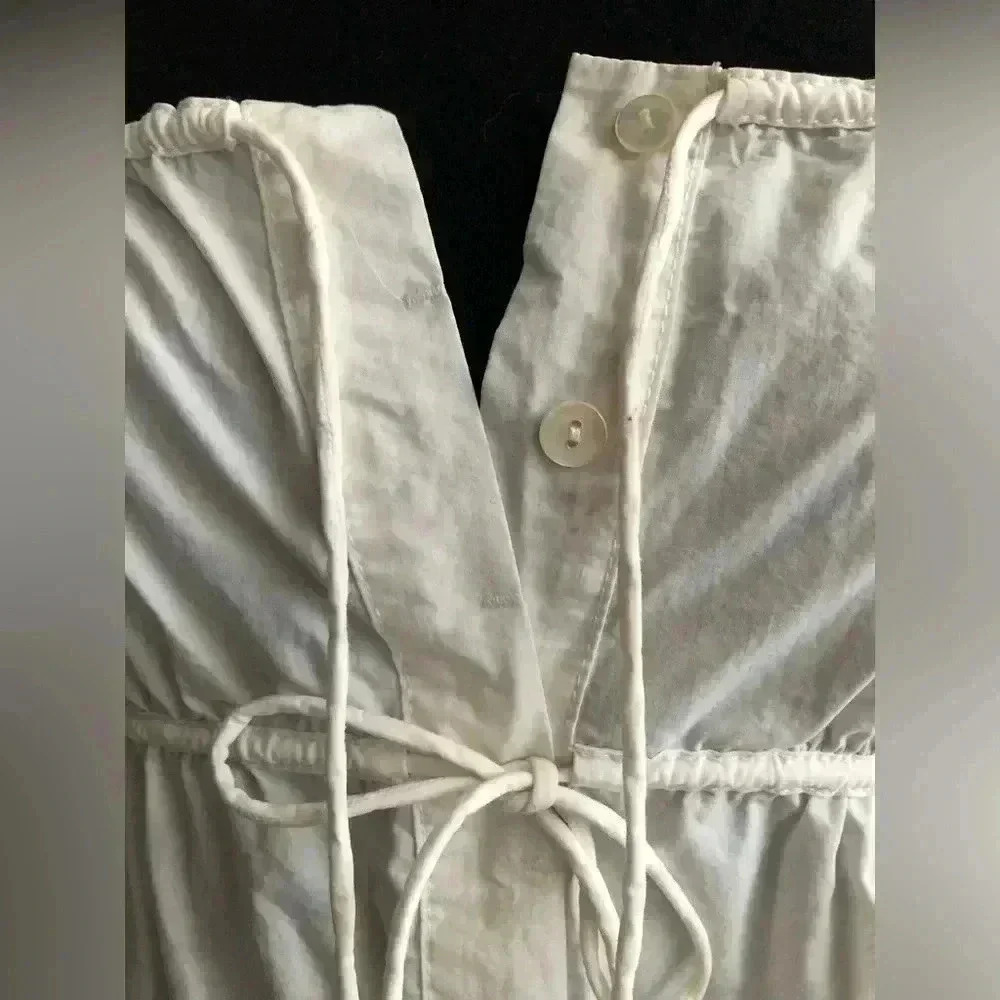 Rebecca Taylor Tie-Front Button-Down Baby Doll Tank Top - Picture 7 of 15